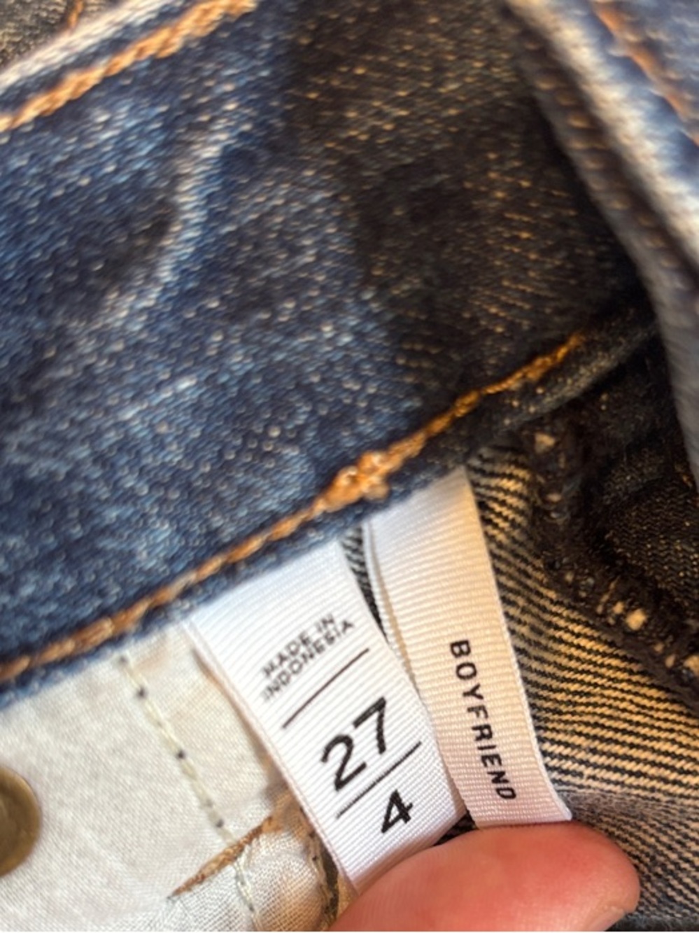 LOFT Boyfriend Jeans in Dark Blue Wash - Picture 4 of 4